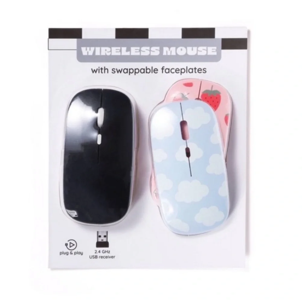 New Computer Wireless Mouse with Swappable Faceplates Target Bullseye Playground